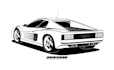draw detailed car line art vector illustration