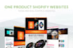 build high converting one product shopify dropshipping store