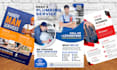 do design construction flyers, plumbing flyers, handyman flyer,  corporate flyer