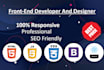 be your frontend web developer in reactjs