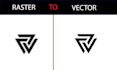 do manual vector tracing to convert your logo and text to vector