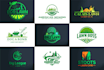 create landscape, trimming, agriculture and lawn care logo