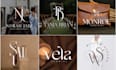 design elegant minimalist luxury letter monogram initial signature logo design