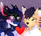 draw a furry or protogen icon art headshot