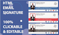 design a clickable HTML email signature