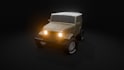 create low poly car 3d models