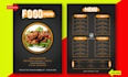 do restaurant menu, digital menu, with bi fold, tri fold brochure tv menu design