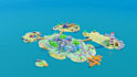 create a map or a 3d scene with lowpoly style