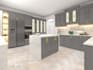 do kitchen design and kitchen interior design 3d rendering
