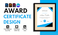 do professional diploma and award certificate design