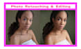 do high end skin retouching, skin smoothing