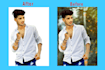do eye cachy back ground remove photo re touching and editing