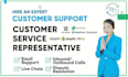 be customer service representative, customer support, virtual assistant