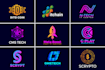 design modern technology crypto cyber security tech startup website and app logo