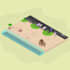 draw a isometric vector map flat design for you