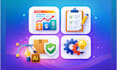 design professional flat icon sets for web and app UI UX