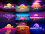 design a custom 80s retro neon synthwave logo for your brand
