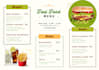 design a modern creative and professional restaurant menu