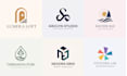 design trendy 3d flat business logo design