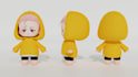 do model your 3d chibi character and render
