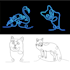 create animation continuous line art design from your animal