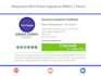 create modern html email signature, clickable webmail, gamil outlook signature