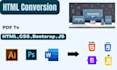 convert pdf, jpeg to html CSS js bootstrap responsive web