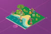 create amazing 3d isometric vector illustration design