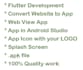 convert website into android mobile app using flutter