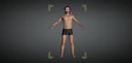 create realistic 3d human character with clothes