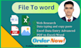 convert pdf to word, image to word documents