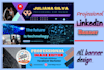 design facebook cover, linkedin, youtube and twitter banner