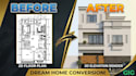 convert 2d floor plan into 3d revit model, sketchup and autocad