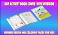 create children activity book, letters and numbers tracing worksheet for KDP