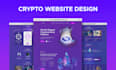 do cryptocurrency trading UI UX web landing page design