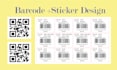 barcode nice label bartender layout and sticker design