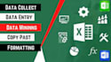 do data entry in google sheet, excel