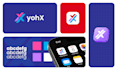 do startup timeless corporate saas ai software app icon tech business logo