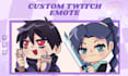 create cute custom chibi emotes for twitch or discord