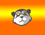 design panda mascot  logo with express delivery