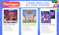 draw a cartoon cover artwork music