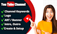 create and setup youtube channel