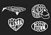 draw bold typography logo design hand lettered circle style