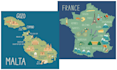 create custom illustrated vector map