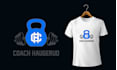 design a monogram gym and fitness logo for your brand