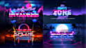 make custom 80s retro logo designs with unique 3d texts