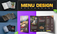 do menu design, food menu and restaurant menu design