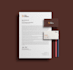 modern, minimalist, luxury business card and letterhead design