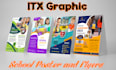 design unique school poster education tuition poster, flyer