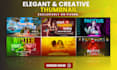 do catchy amazing custom youtube thumbnail design